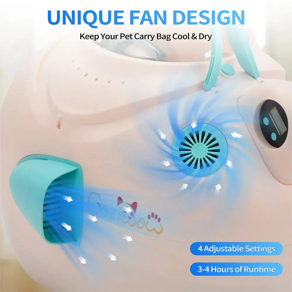 2‑In‑1 Space Capsule Pet Stroller with Cooling Fan