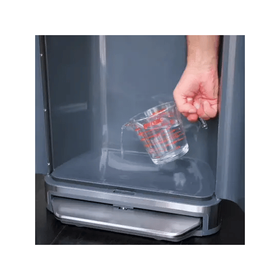 13 Gallon Stainless Steel Step Trash Can with Front Access