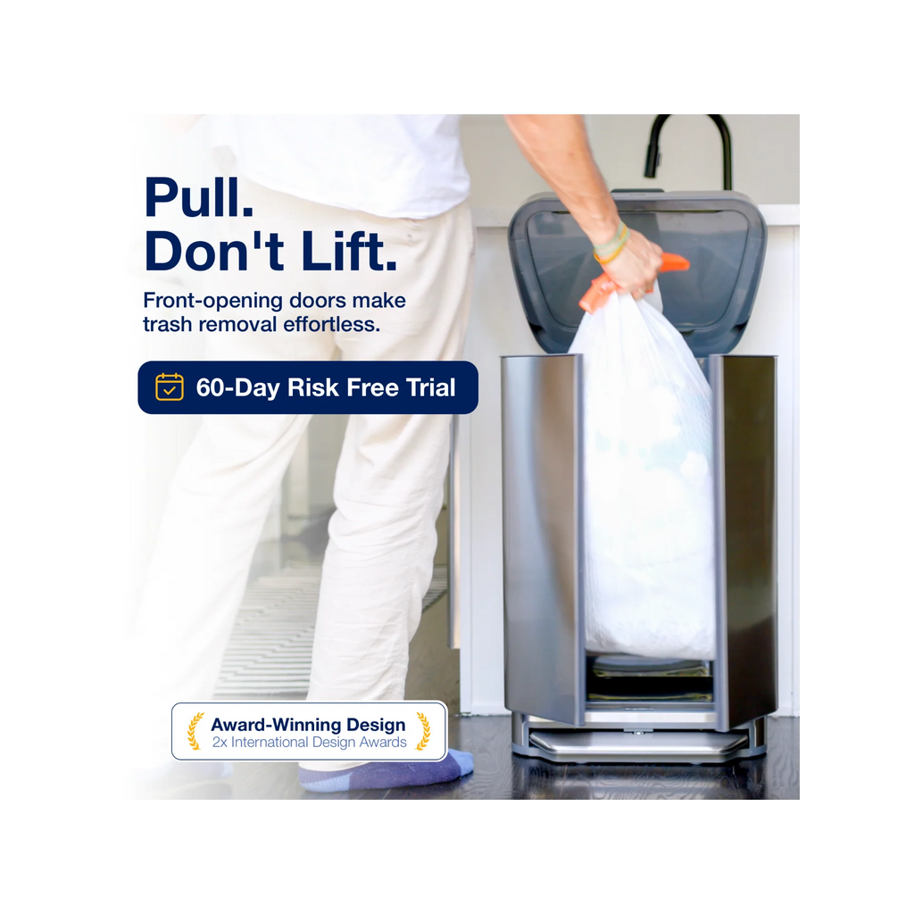 13 Gallon Stainless Steel Step Trash Can with Front Access
