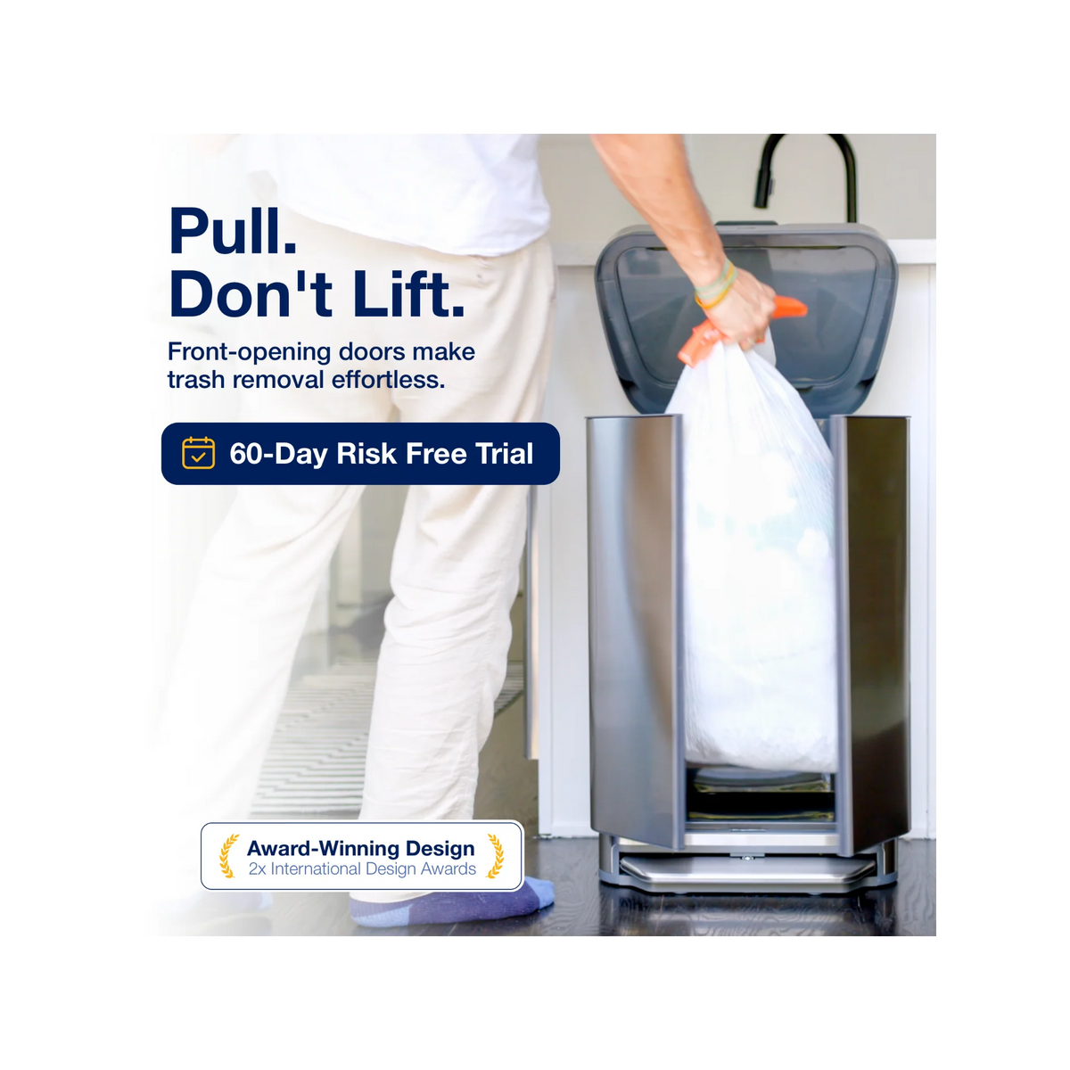 13 Gallon Stainless Steel Step Trash Can with Front Access