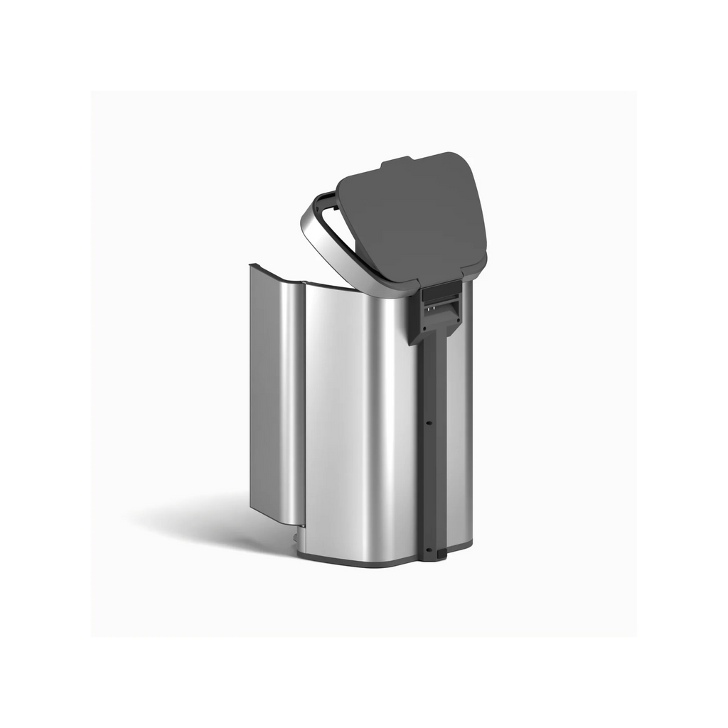 13 Gallon Stainless Steel Step Trash Can with Front Access
