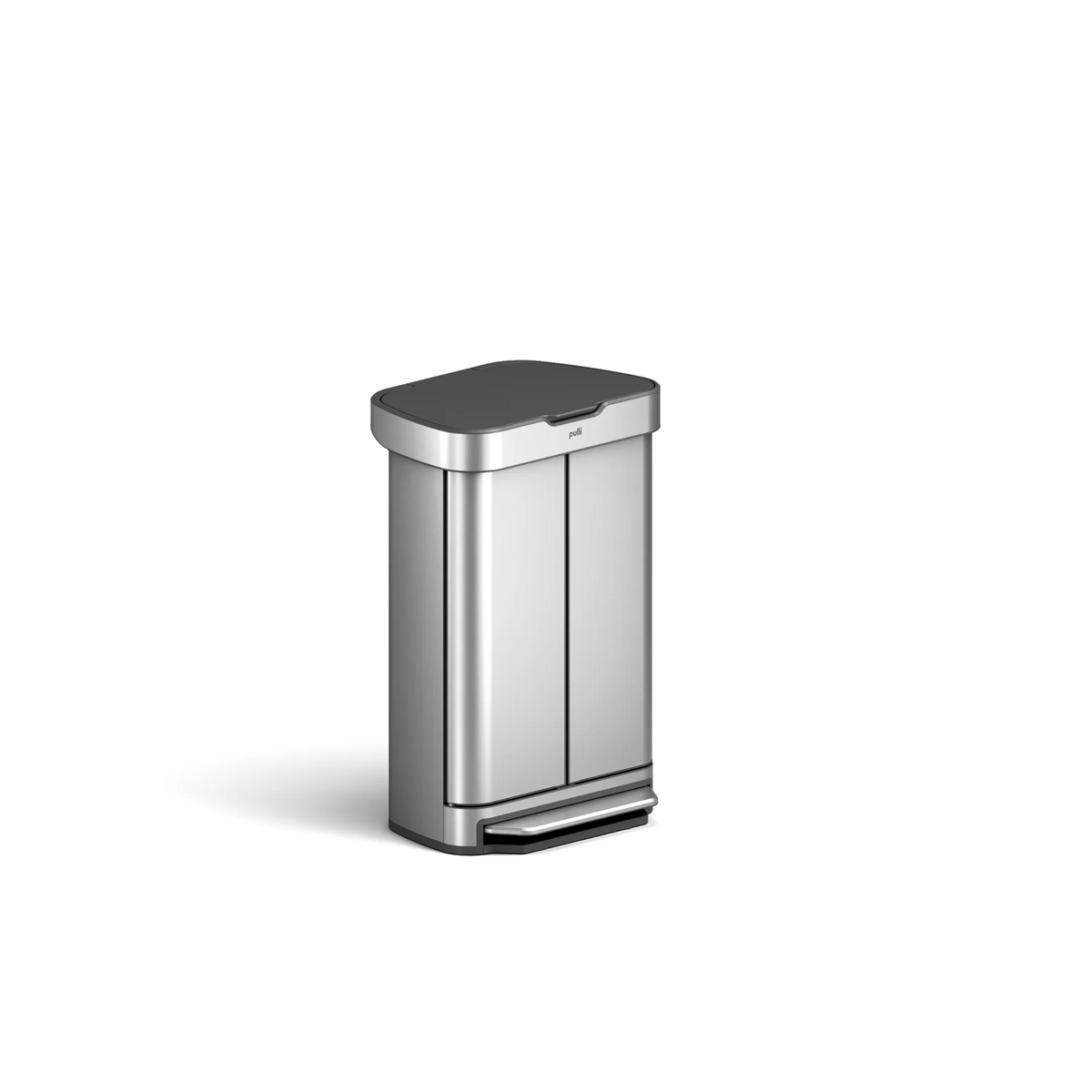 13 Gallon Stainless Steel Step Trash Can with Front Access