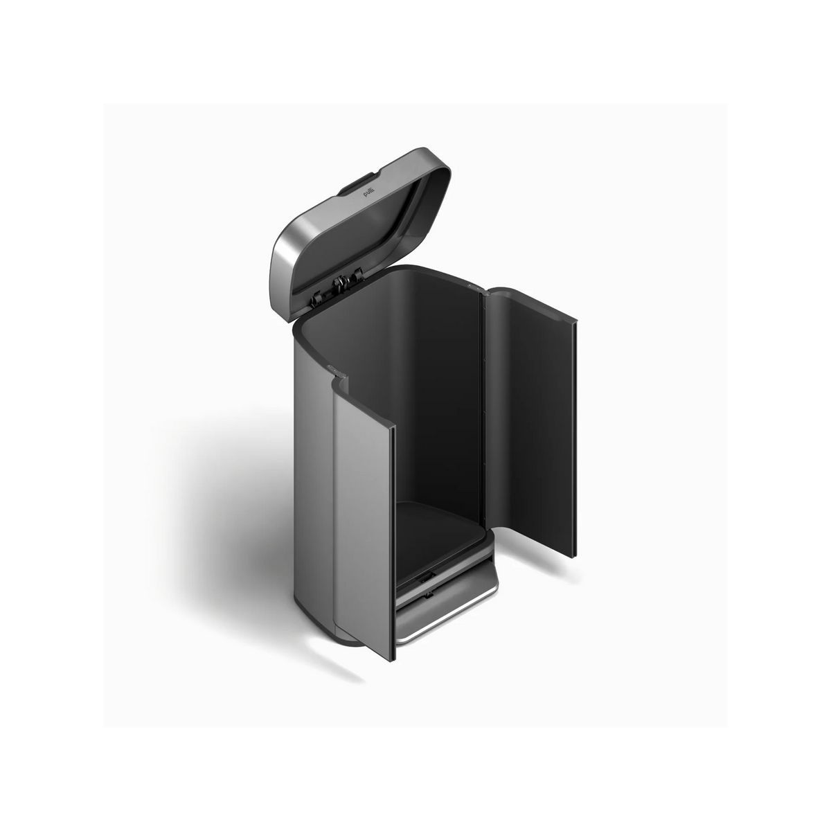 13 Gallon Stainless Steel Step Trash Can with Front Access